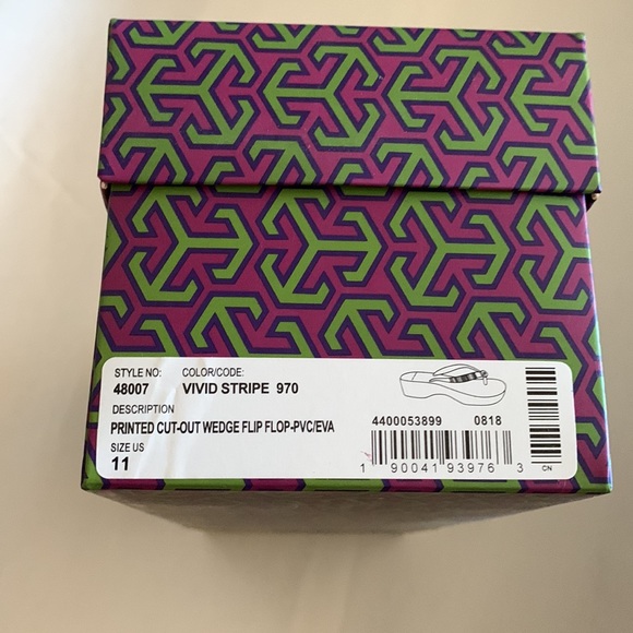 Tory Burch Printed Carved-Wedge Flip-Flop - Picture 4 of 7